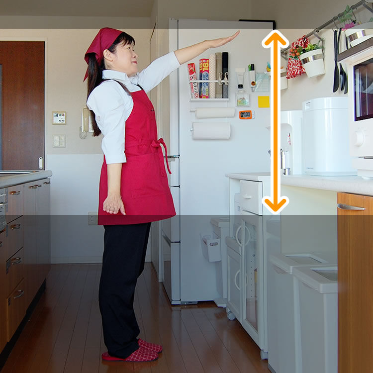 キッチンにおけるテキパキスペースの例