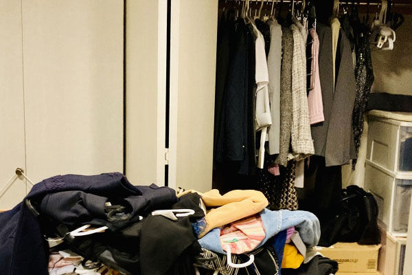クローゼットに入りきらない例