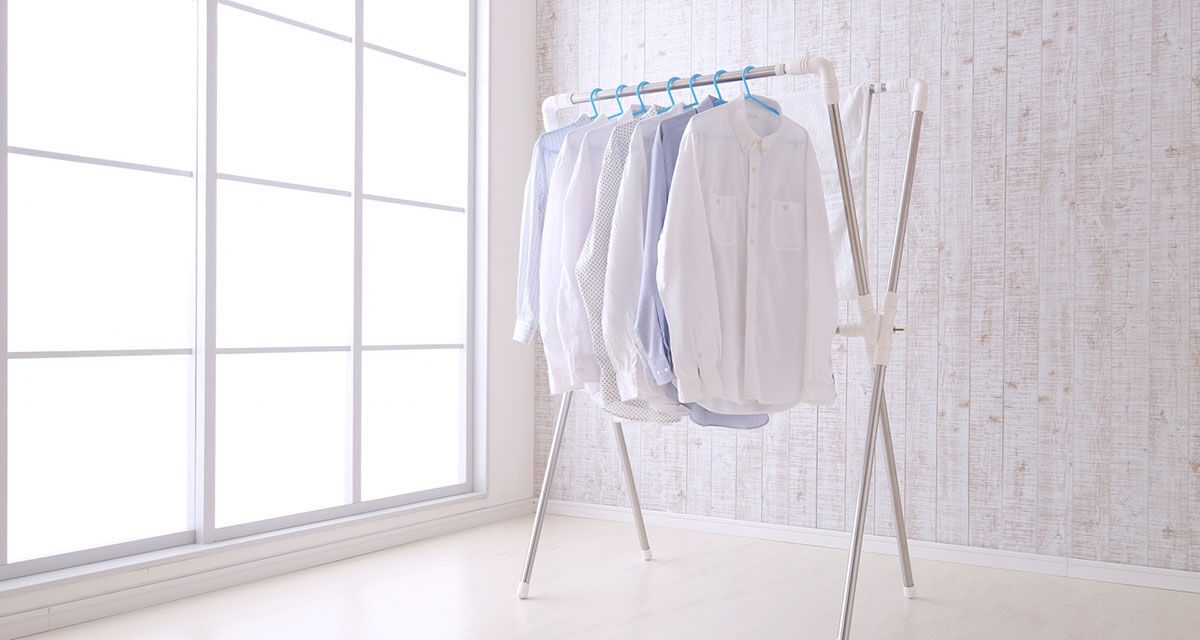 冬の部屋干しの洗濯物を速く乾かすためのもうひと工夫