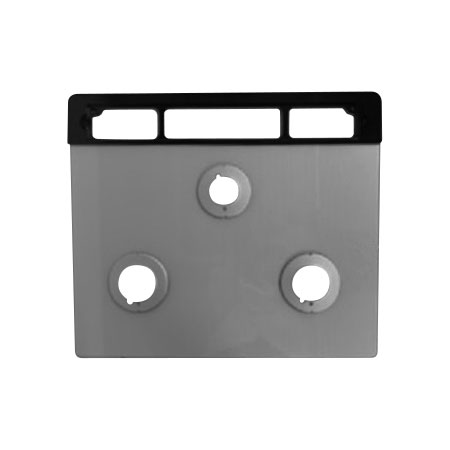 トッププレート＜ガラス・サテンシルバー＞※排気口カバー枠：ブラック