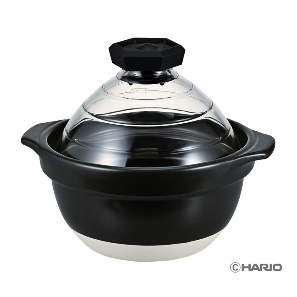 ハリオ（HARIO） フタがガラスのご飯釜2～3合【製造元出荷】