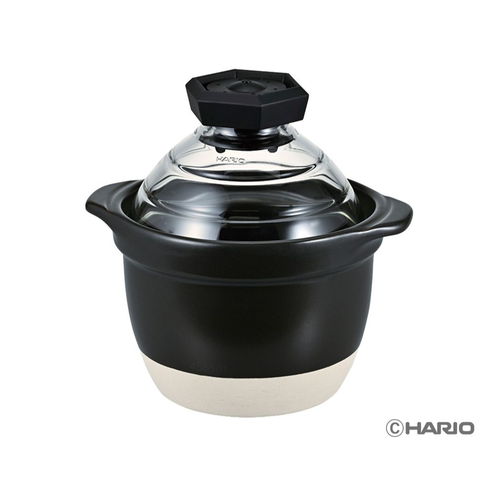 ハリオ（HARIO） フタがガラスのご飯釜1～2合【製造元出荷】