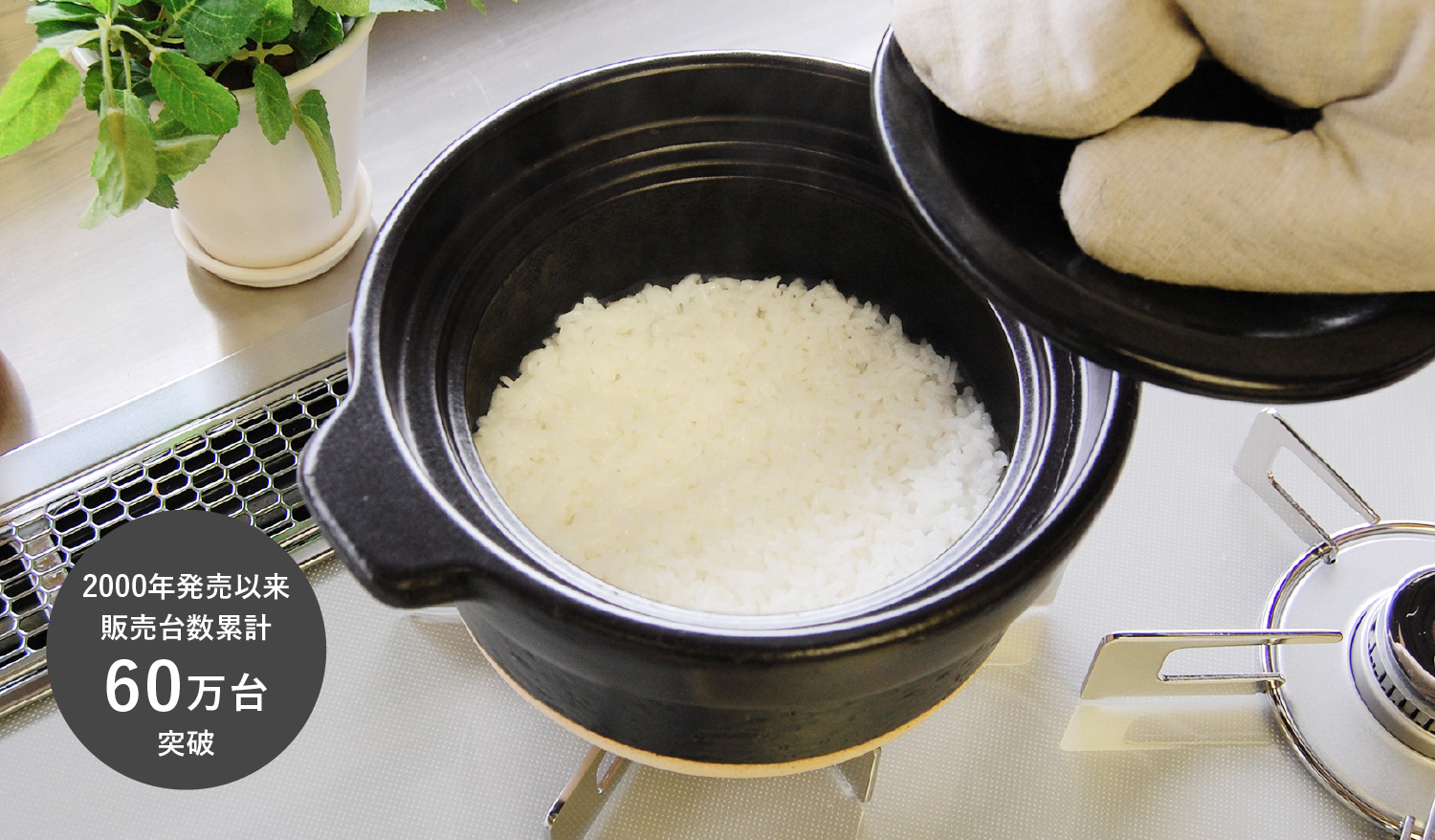 Rinnai　かまどさん自動炊飯専用土鍋