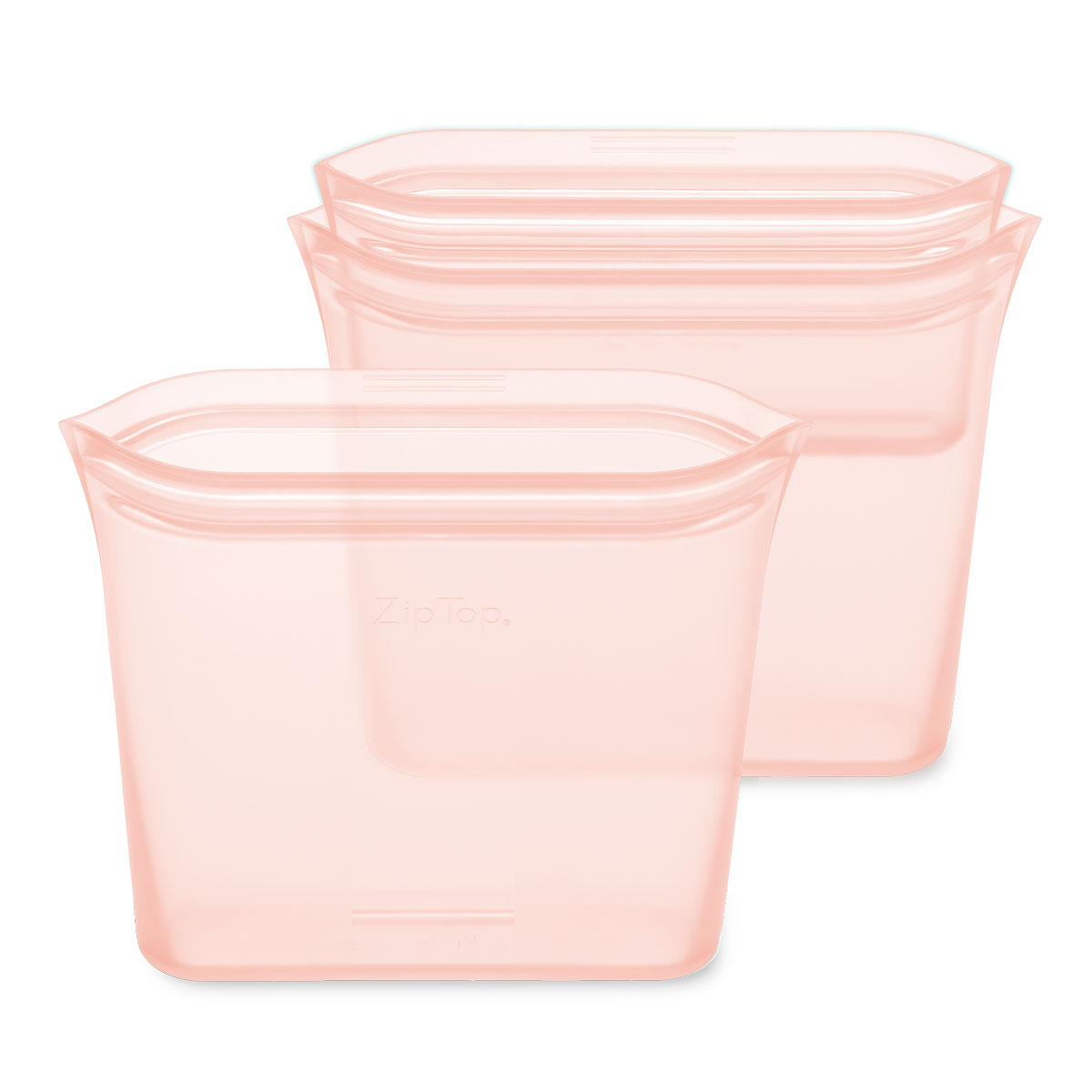 ジップトップ バッグ3点セット （ピーチ）【製造元出荷】