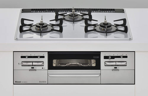 展示品 2021年製 Rinnai 都市ガス用 ビルトインガスコンロ RB31AW28P1R 60cm幅 3口 両面焼グリル付き  札幌市 厚別区 RB31AW28P12RVW | Rinnai Style（リンナイスタイル） | リンナイ