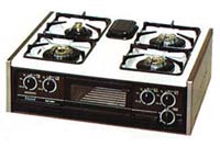 ユニット型グリルつきガステーブル