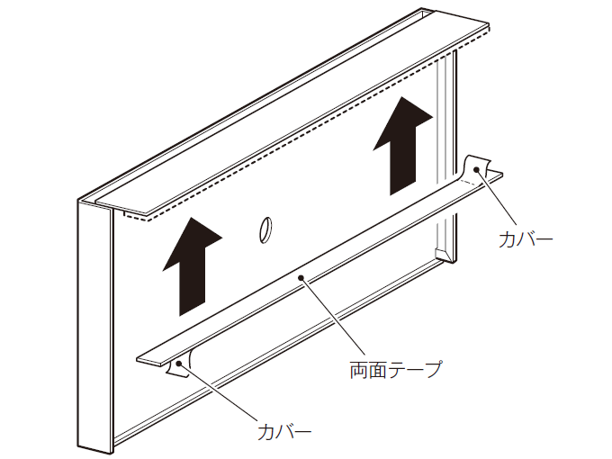 両面テープを貼り付ける