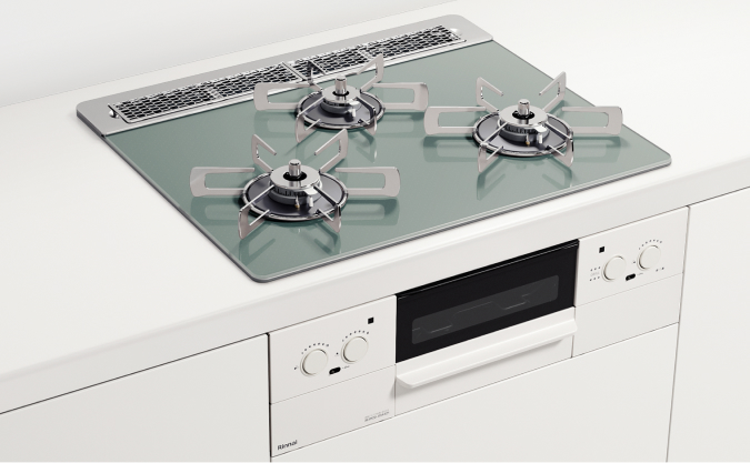 りいこ 設置工事なし》ガスビルトインコンロ『ILO』：EHS31W37T12D8WW 天板幅