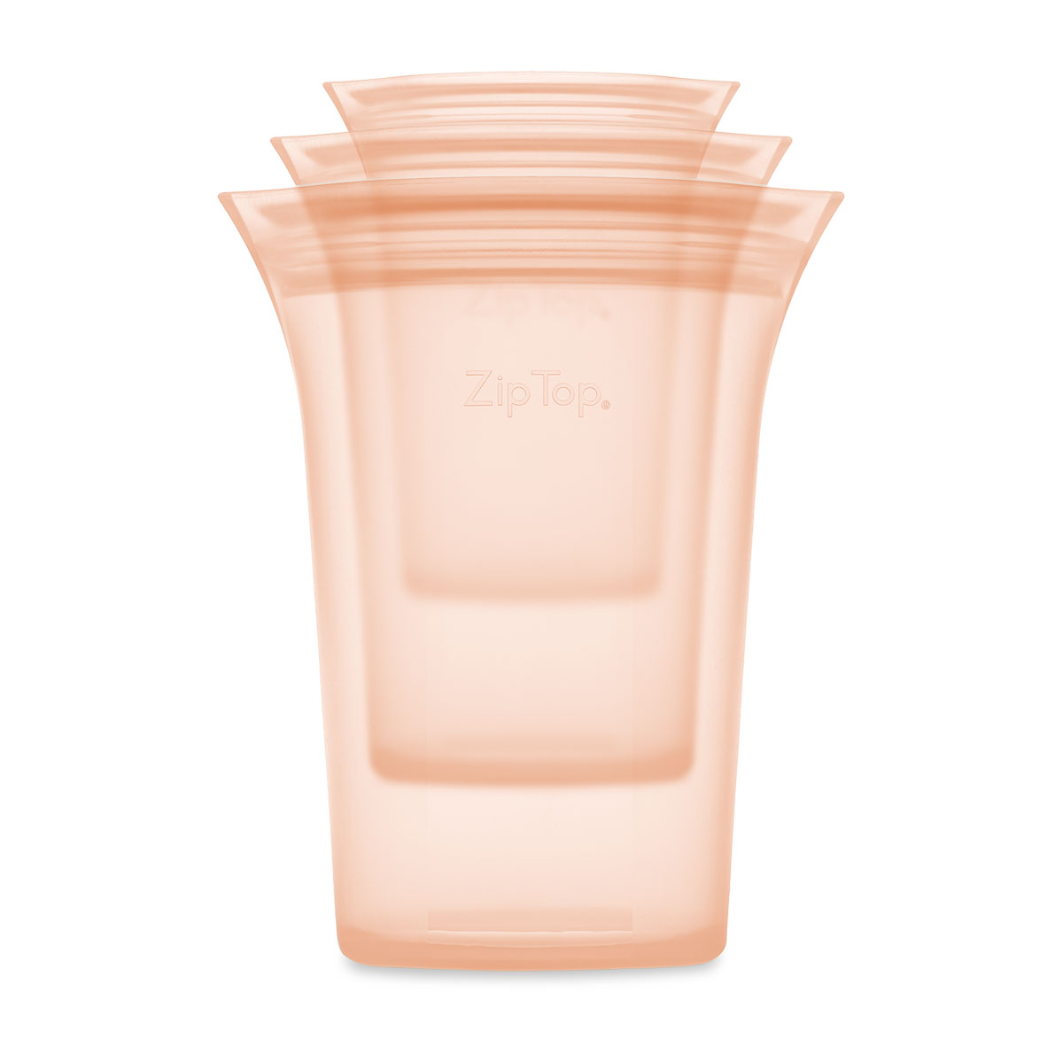 ジップトップ カップ3点セット（ピーチ）【製造元出荷】
