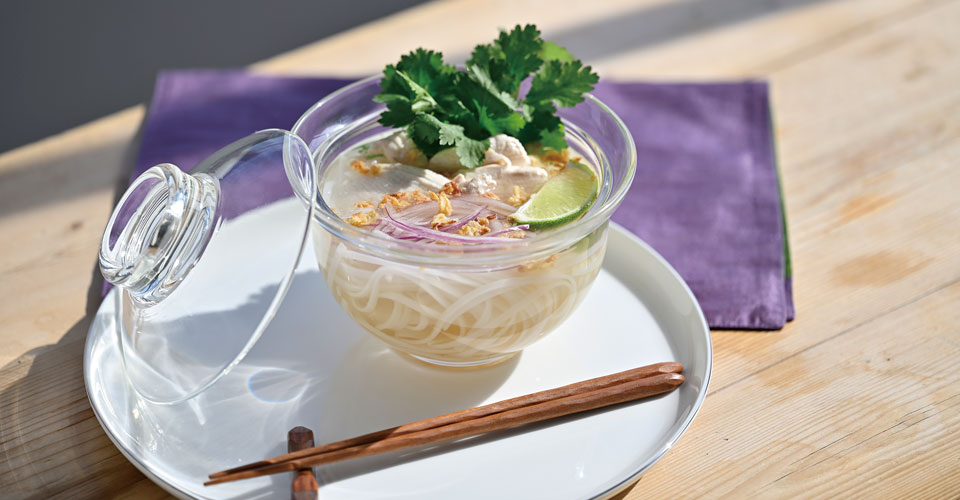 ガラスの丼鉢