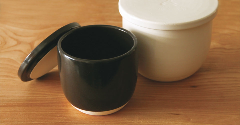 かもしか道具店 陶の飯びつ ふつう おひつ ご飯容器 1.5合