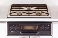 グリル付三口ガスクックトップ