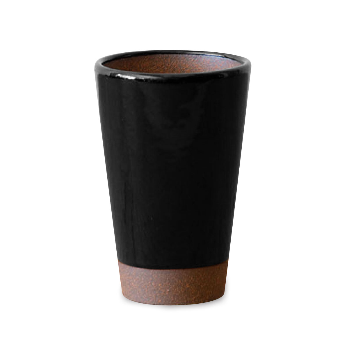 かもしか道具店　陶のビアカップ（黒）【製造元出荷】