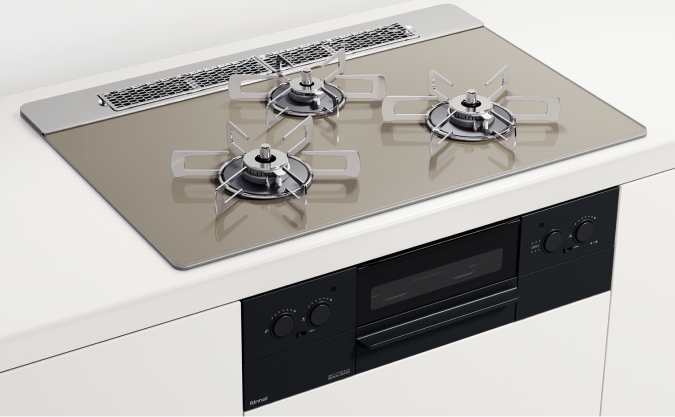 設置工事なし》ガスビルトインコンロ『ILO』：EHS71W37T10D8BW 天板幅