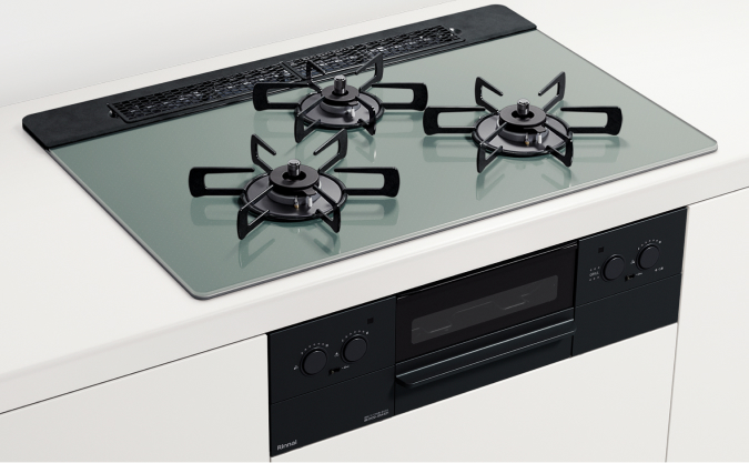 工事費込み》ガスビルトインコンロ『ILO』：EHS71W37T12DBW 天板幅75cm