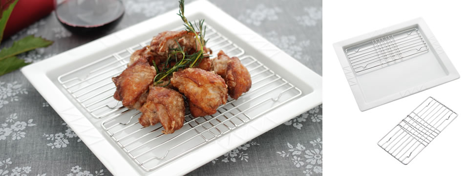 バットがそのまま食器に変身♪スクエアディッシュ（セパレート