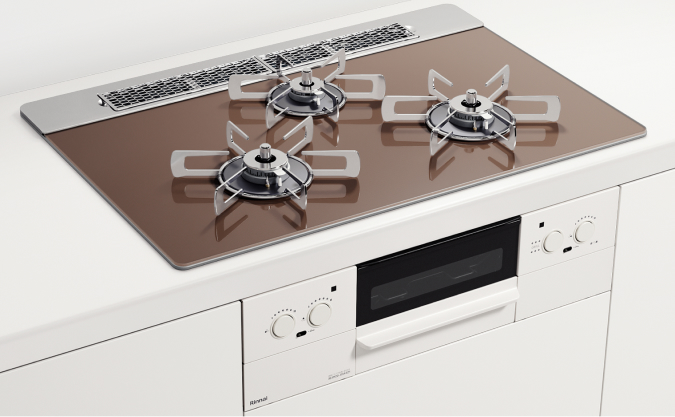 設置工事なし》ガスビルトインコンロ『ILO』：EHS71W37T6D8WW 天板幅