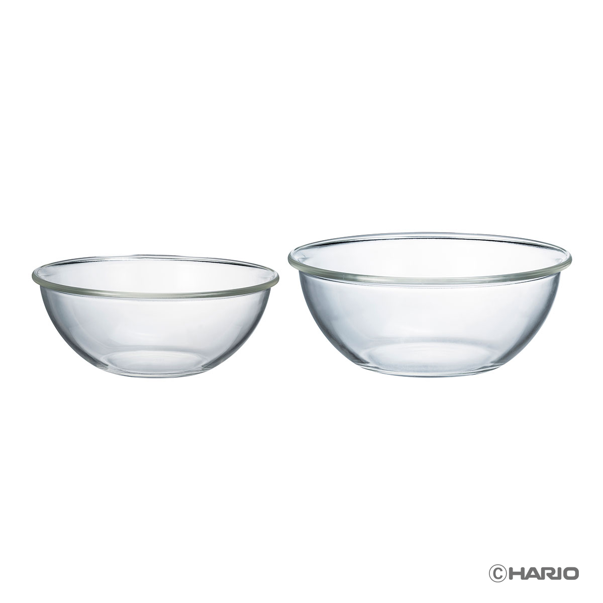 ハリオ（HARIO） 耐熱ガラス製浅型ボウル 2個セット【製造元出荷】